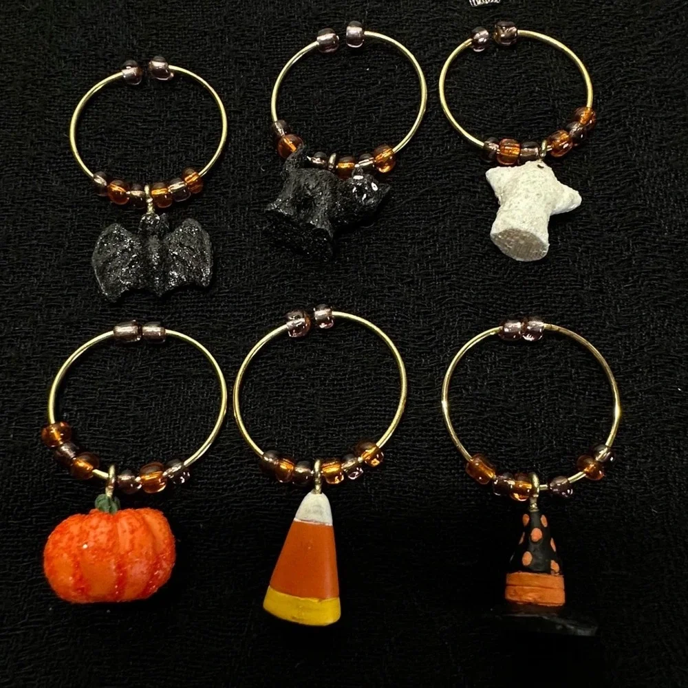 Holiday Wine Glass‎ Markers Christmas Halloween Valentine Mixed Lot